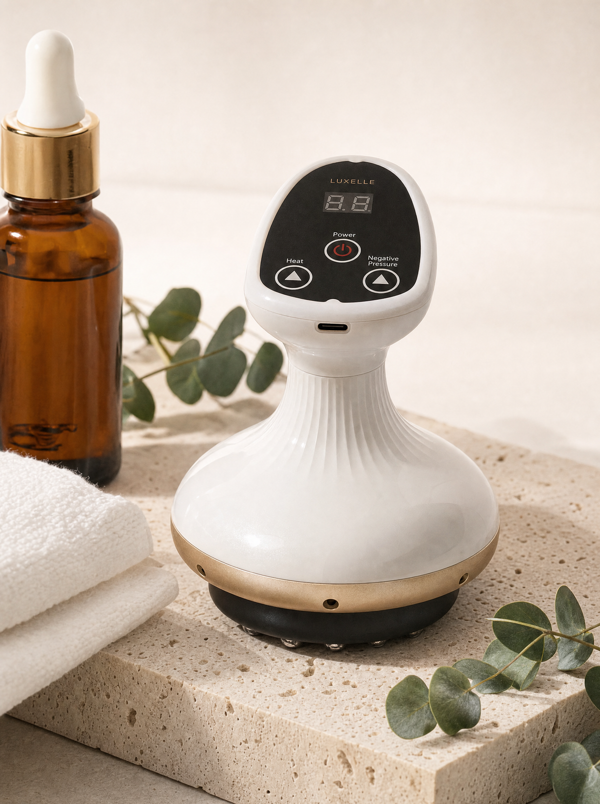 Luxelle® 4-in-1 Body Massager – Suction, Heat & Red Light